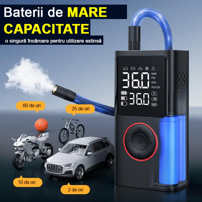 Compresor de aer portabil pentru umflarea anvelopelor